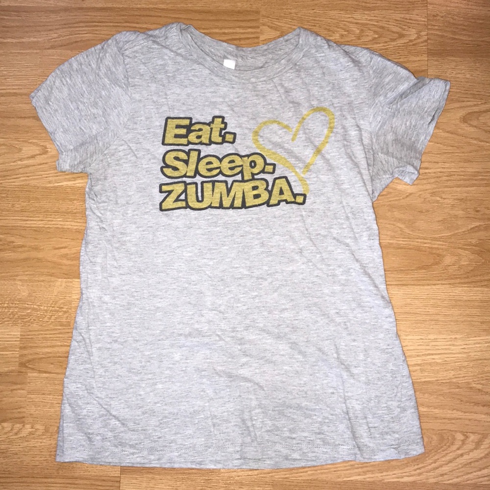 Cute Gray Zumba workout tee